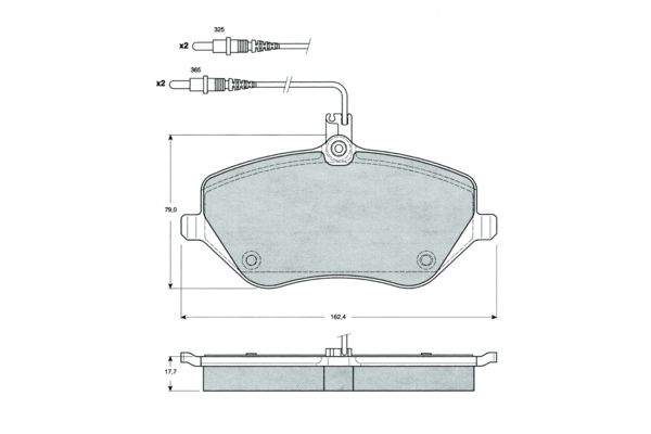 PROCODIS FRANCE Piduriklotsi komplekt,ketaspidur PF1468